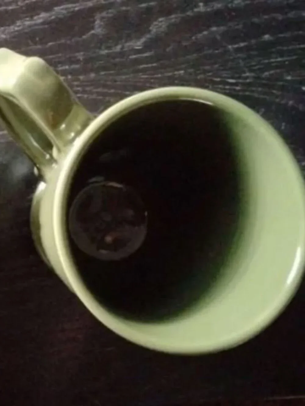 Two Vintage Green Gibson Pedestal Mugs